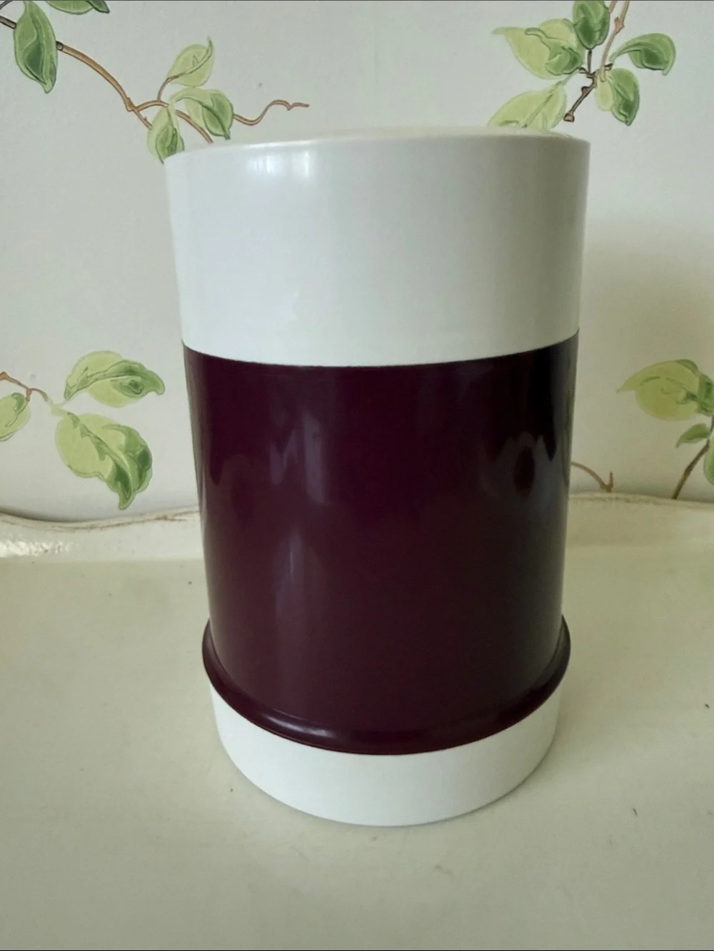 Vintage Thermos 10 oz Food Jar Burgundy